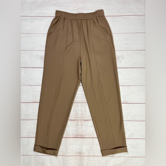 Varley Cypress Turn Up Pant - Small - stretch twill tan brown drawstring tapered - Picture 2 of 11